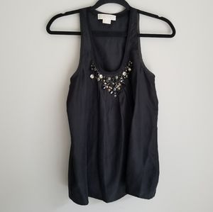 Michael Kors silk bejeweled blouse